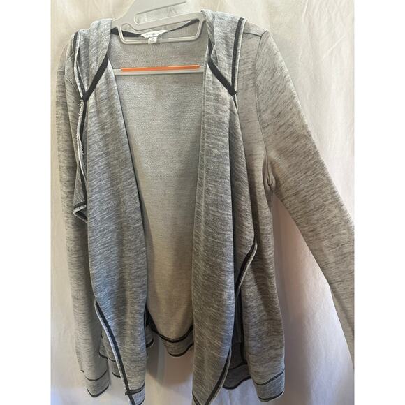 Lucky Lotus by Lucky Brand Gray Contrast Stitch Open Cardigan – Size Med - Picture 7 of 8